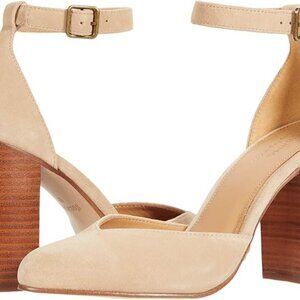 Soludos Collette Heel Sandals Sand Suede Block Heel Size 6.5